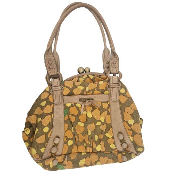 Vintage Paule Marrot Editions Multicolor Retro Print Double Handle Shoulder Bag - Picture 1 of 13